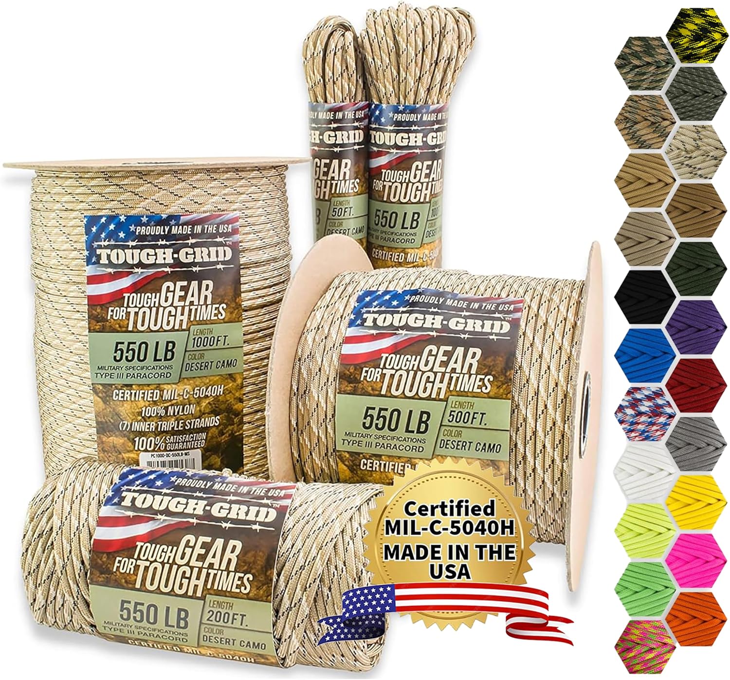 Outdoor Adventure Usa - Corde en paracorde 550, cordon de