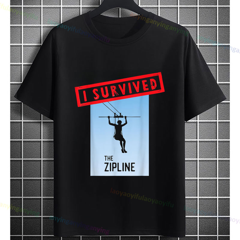 Outdoor Adventure Ziplines & Waterfall - T-shirt graphique d'aventure drôle 
